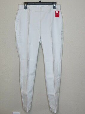SPANX Women's White Straight Leg Pants, Size L/G